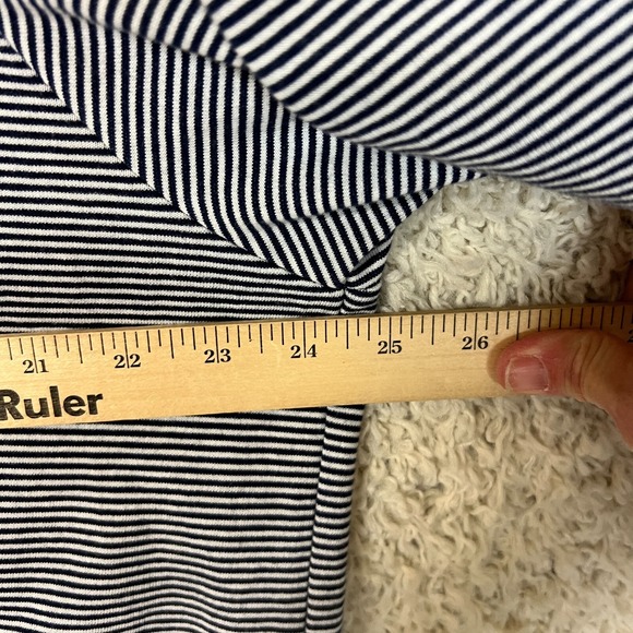 Chaps 1/4 Zip Pullover Sweater Mens 2XL Blue White Striped Golf Business Preppy - Picture 4 of 10